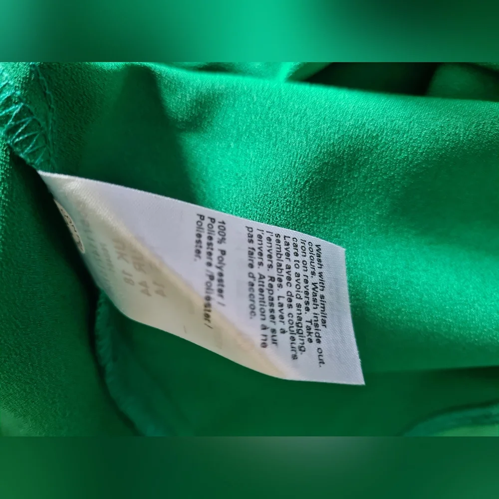 River Island green wrap satin mini dress size 18 NWT plus size - Picture 13 of 13